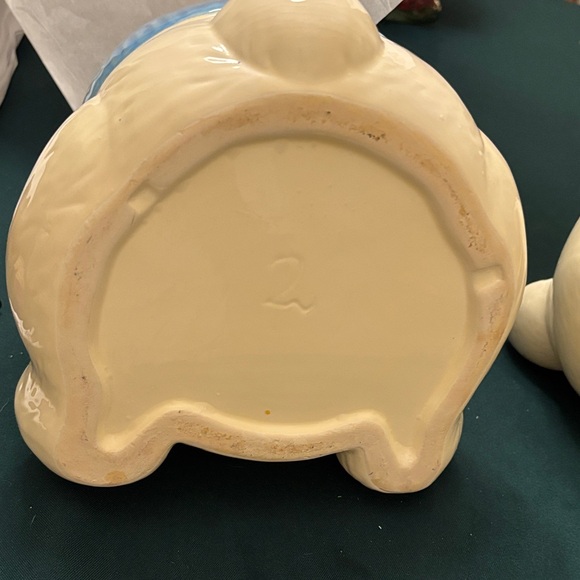 Ceramic Bear Cookie Jar with Blue Sweater - Picture 5 of 6